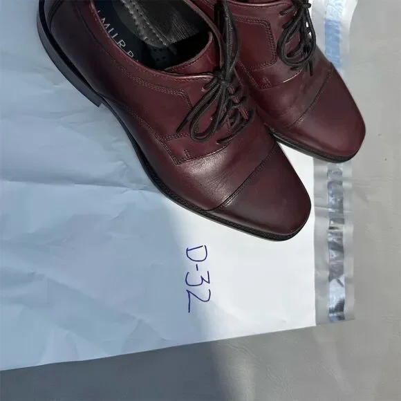 Johnston & Murphy Men's Cap Toe Derby Oxfords Red Size 9.5‎ Wide